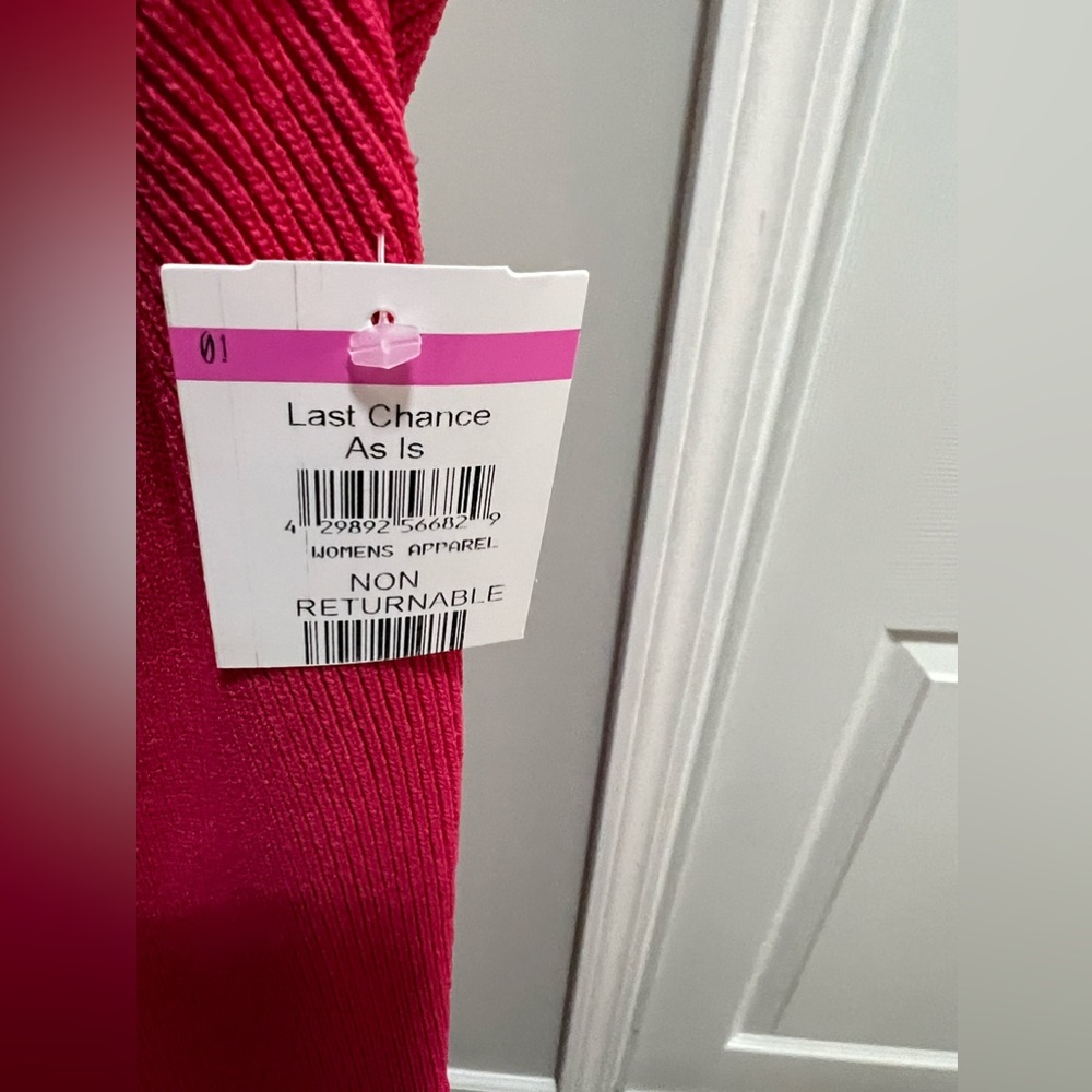 Reiss Pink Dakota Ribbed Knit Bodycon Dress Size Medium NWT - Picture 7 of 13